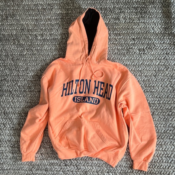 Neon Orange Hilton Head Island Hoodie - Picture 1 of 5